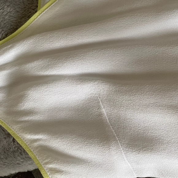 Aritzia Wilfred Free White/Neon Yellow Slip Dress - Picture 4 of 5